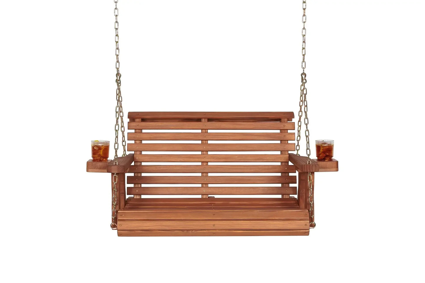 Casual Heavy Duty Porch Swing 700 Lb Capacity Cup Holders