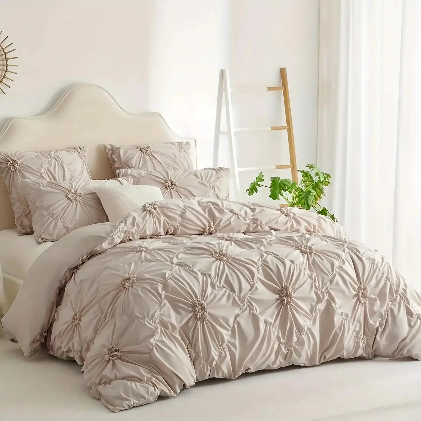 NONECN Bohemian Quilt Cover Set With Duvet And 2 Pillowcases