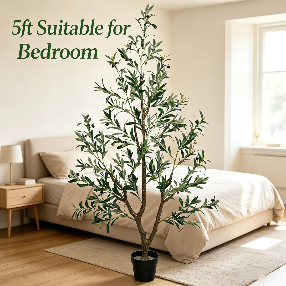 Olitree Artificial Olive Tree With Natural Trunk For Home Decor