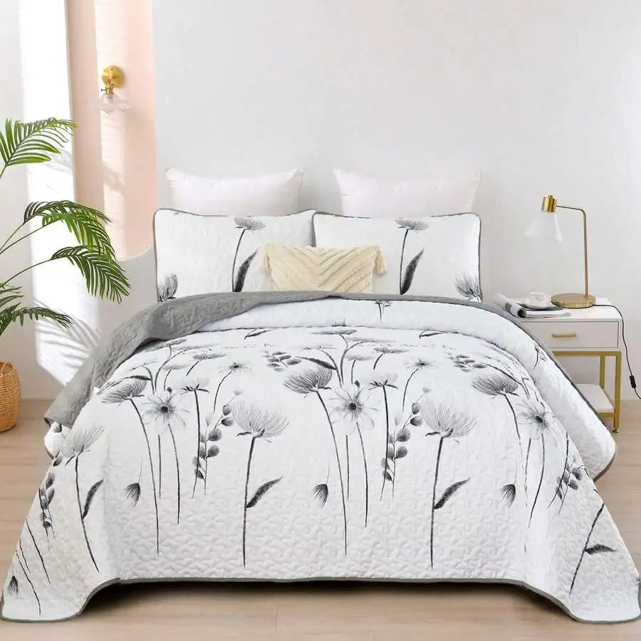 Premium Polyester Cotton Three Piece Quilt Set Cover
