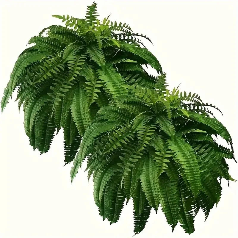 Artificial Boston Fern Plant For Outdoor Decor UV Resistant Greenery