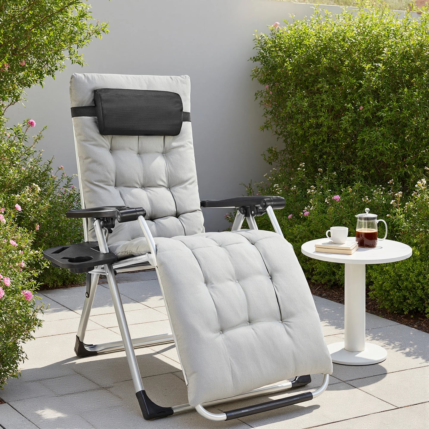 JHK Zero Gravity Portable Recliner With Cup Holders