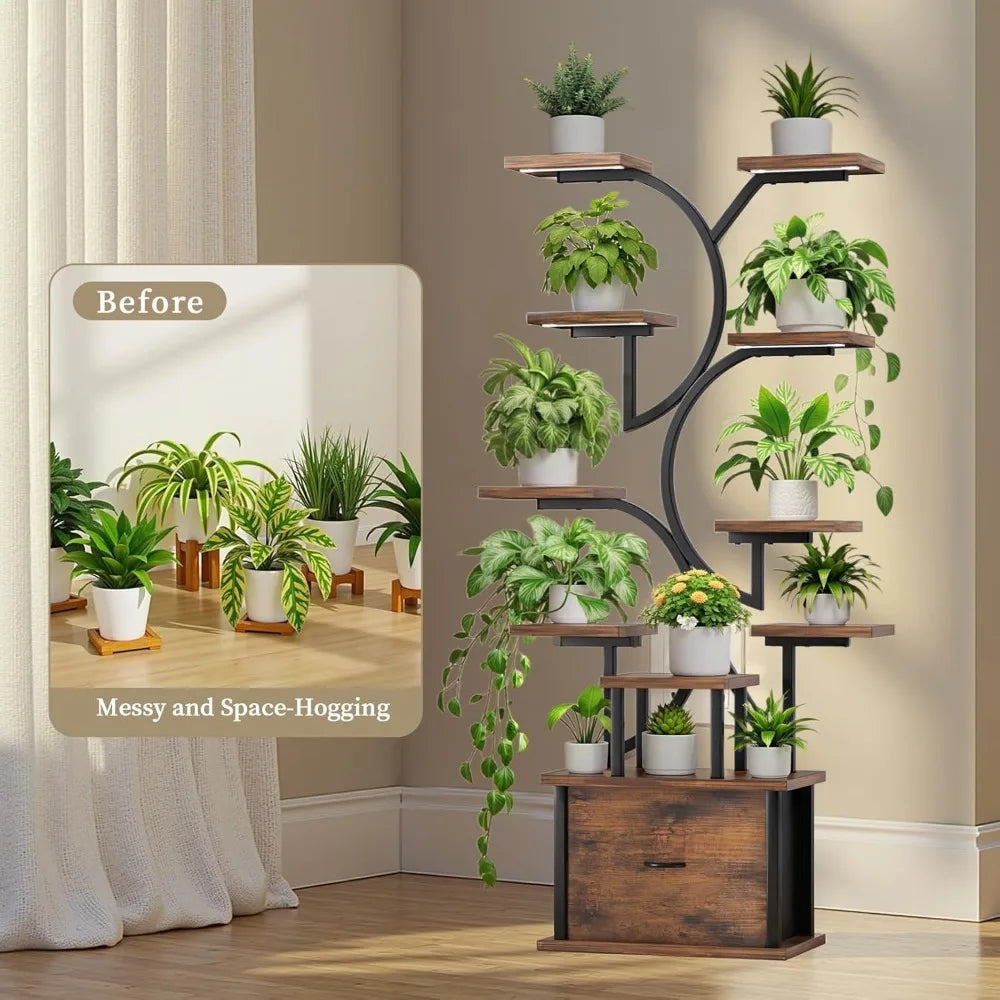 11-Tier Plant Stand With Grow Light And Auto Timer