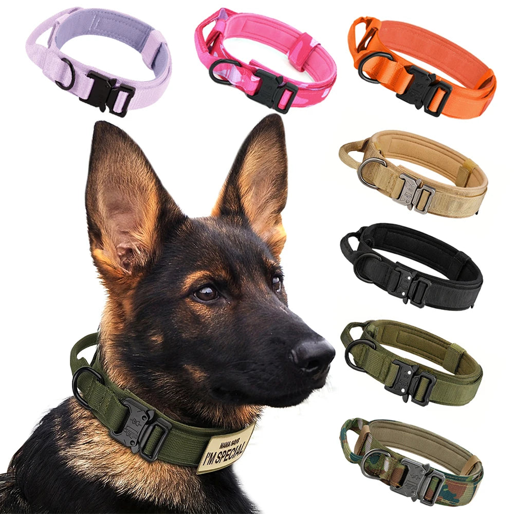 Dog Training Collar And Leash Set, Adjustable Tactical Collar