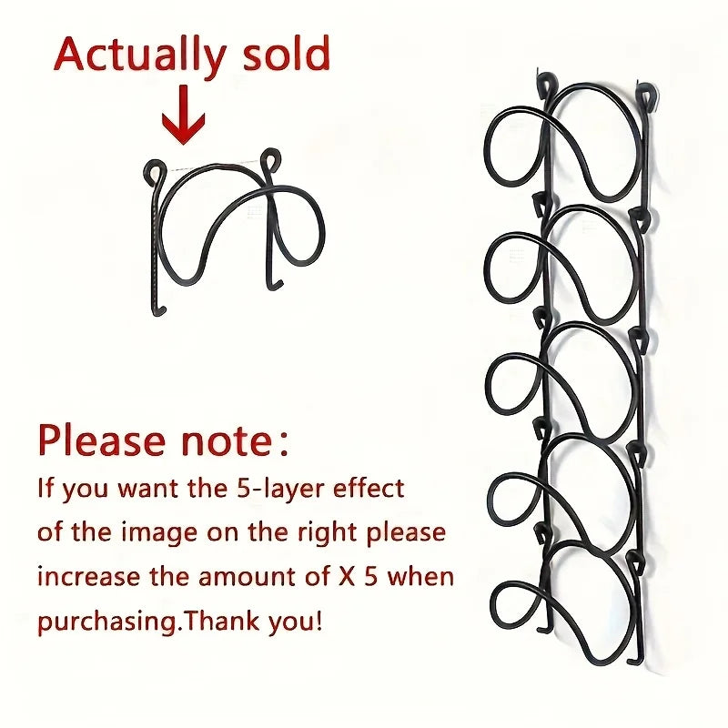 Wrought Iron Towel Rack Wall Mounted with Hooks Easy Install