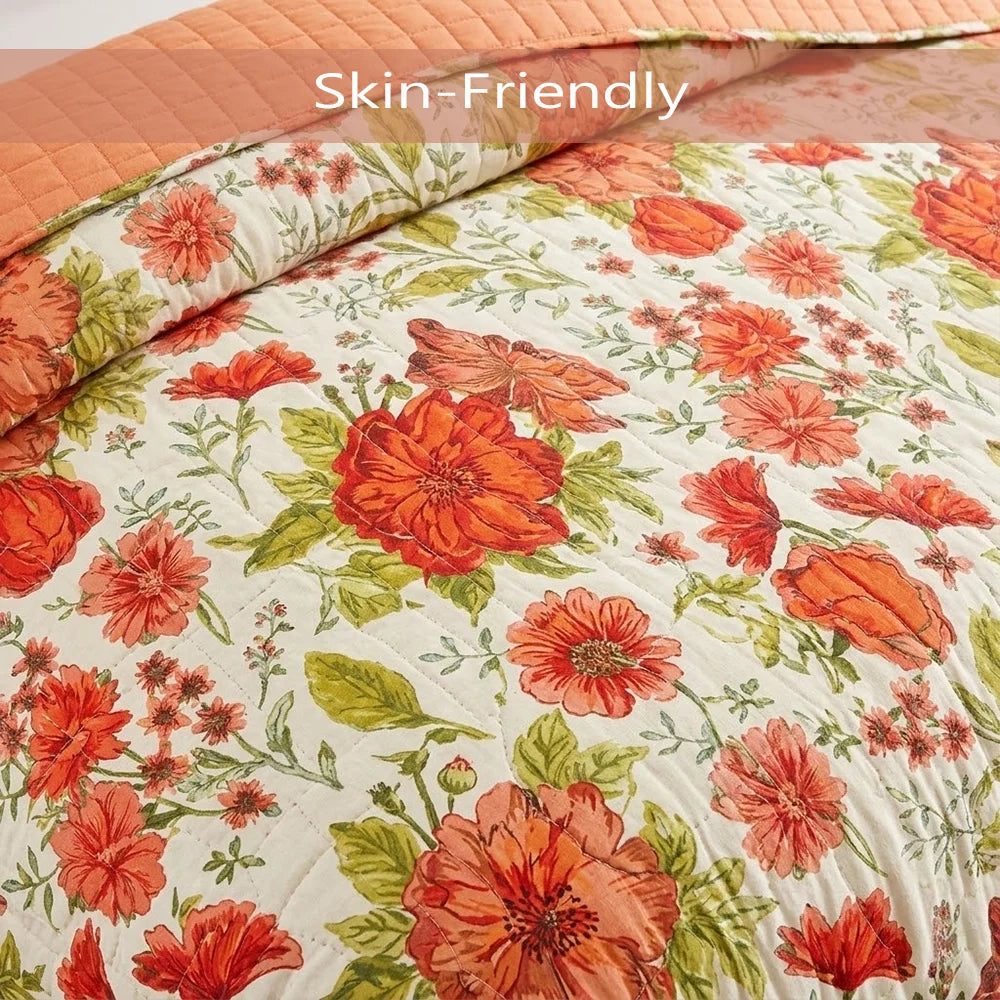 Premium Printed Polyester Bedspread Quilt Set For All Seasons