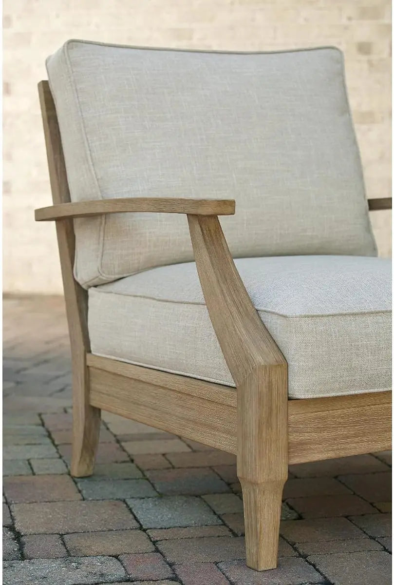 Clare View Outdoor Lounge Chair With Eucalyptus Wood