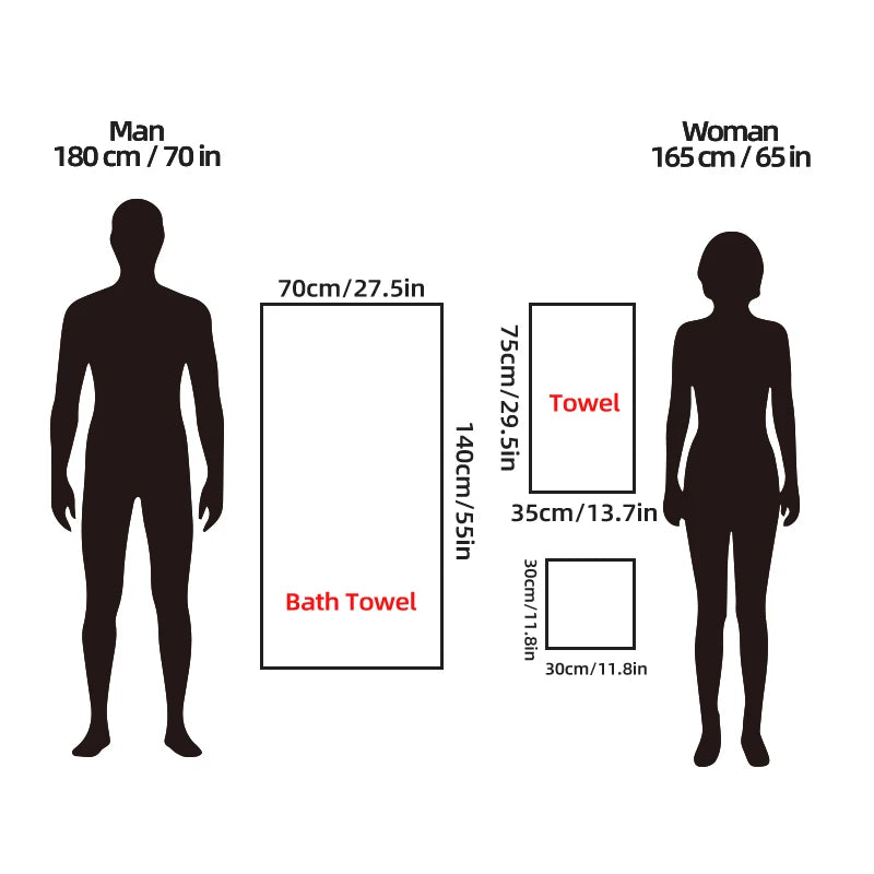 Soft Absorbent Microfiber Bath Towels For Home And Hotel