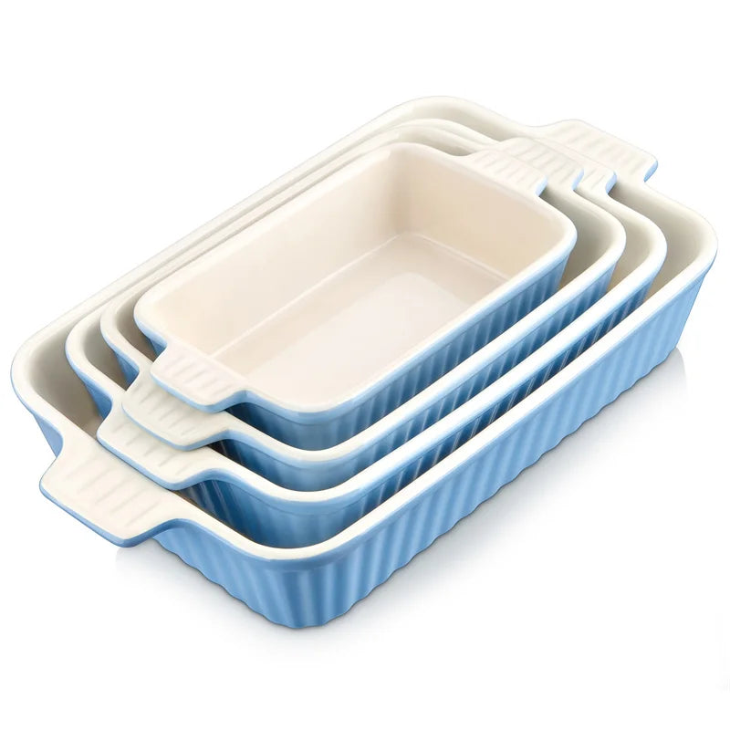 Malacasa Ceramic Baking Dish Set Oven Safe Casserole Tray
