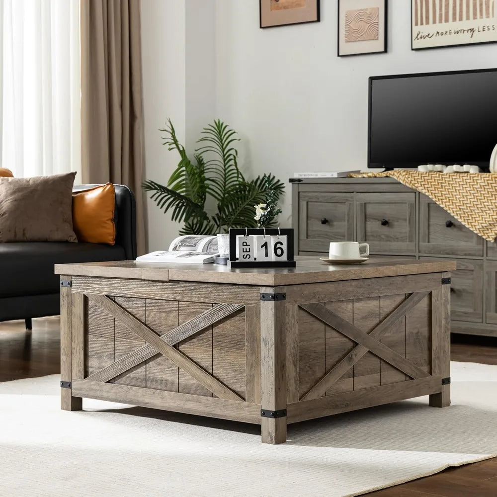 Lift Top Coffee Table With Storage For Living Room