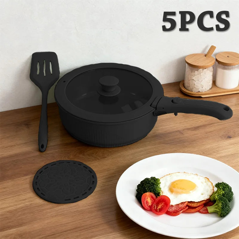 Nonstick Pots And Pans Set With Detachable Handle For Induction