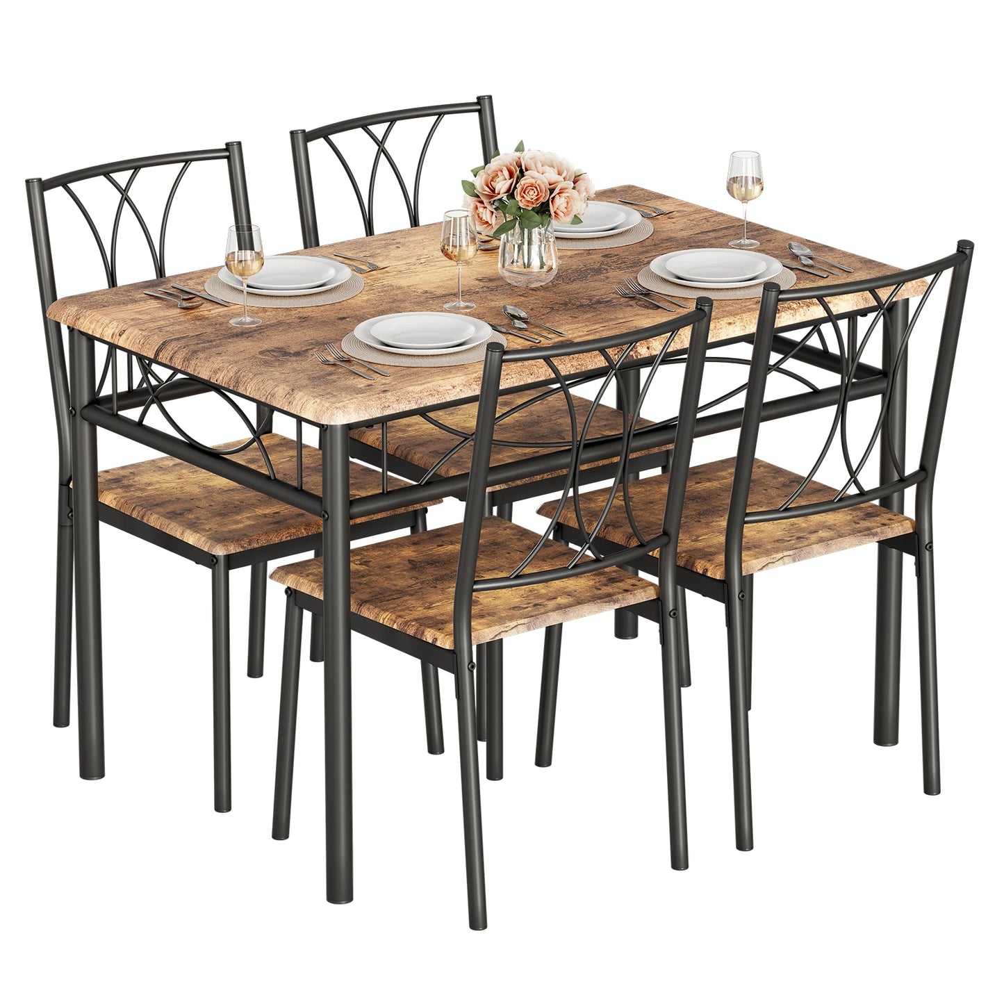 Studyset Kitchen Table And Chairs Dining Set For Four
