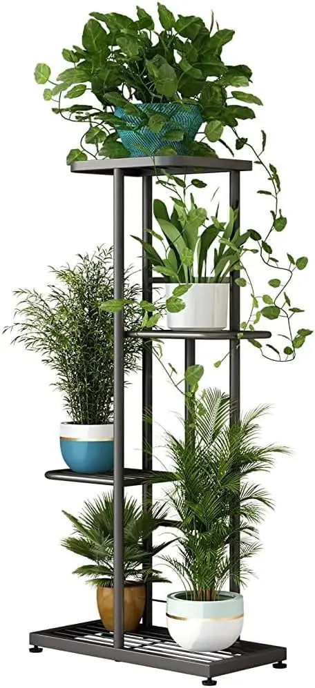 4-Tier Metal Plant Stand Indoor Outdoor Corner Shelf