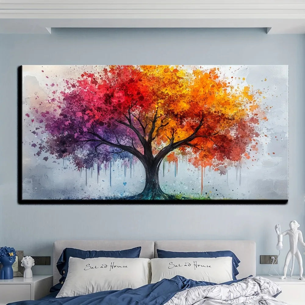 Tree Of Life Canvas Wall Art Premium Pine Wood Frame