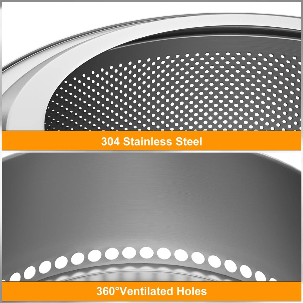 Unho Portable Smokeless Fire Pit Stainless Steel Outdoor Wood Burner