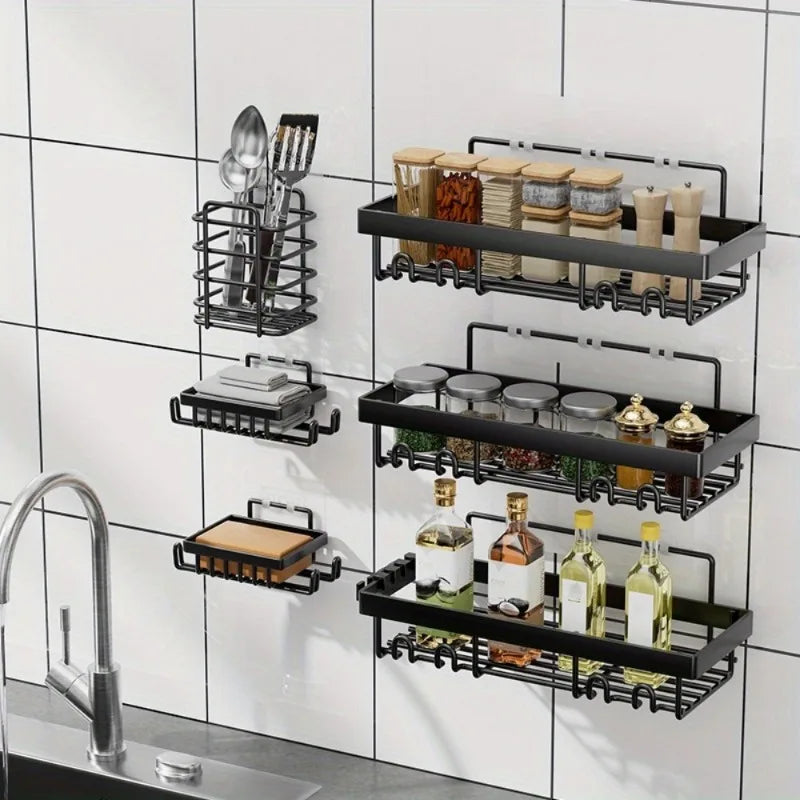 Self Adhesive Shower Caddy Shelf Organizer Rack Wall Mounted