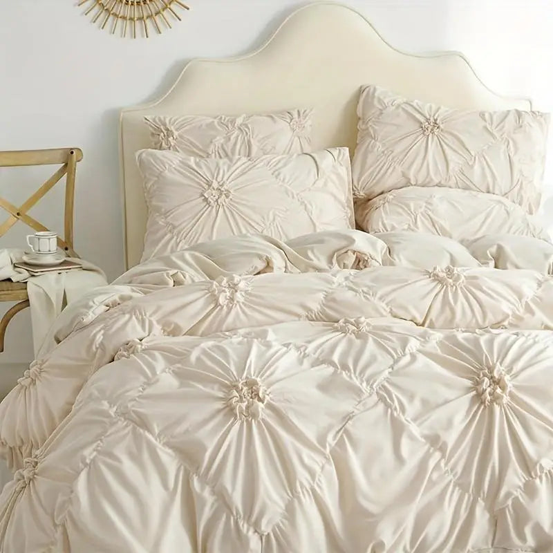 NONECN Bohemian Quilt Cover Set With Duvet And 2 Pillowcases