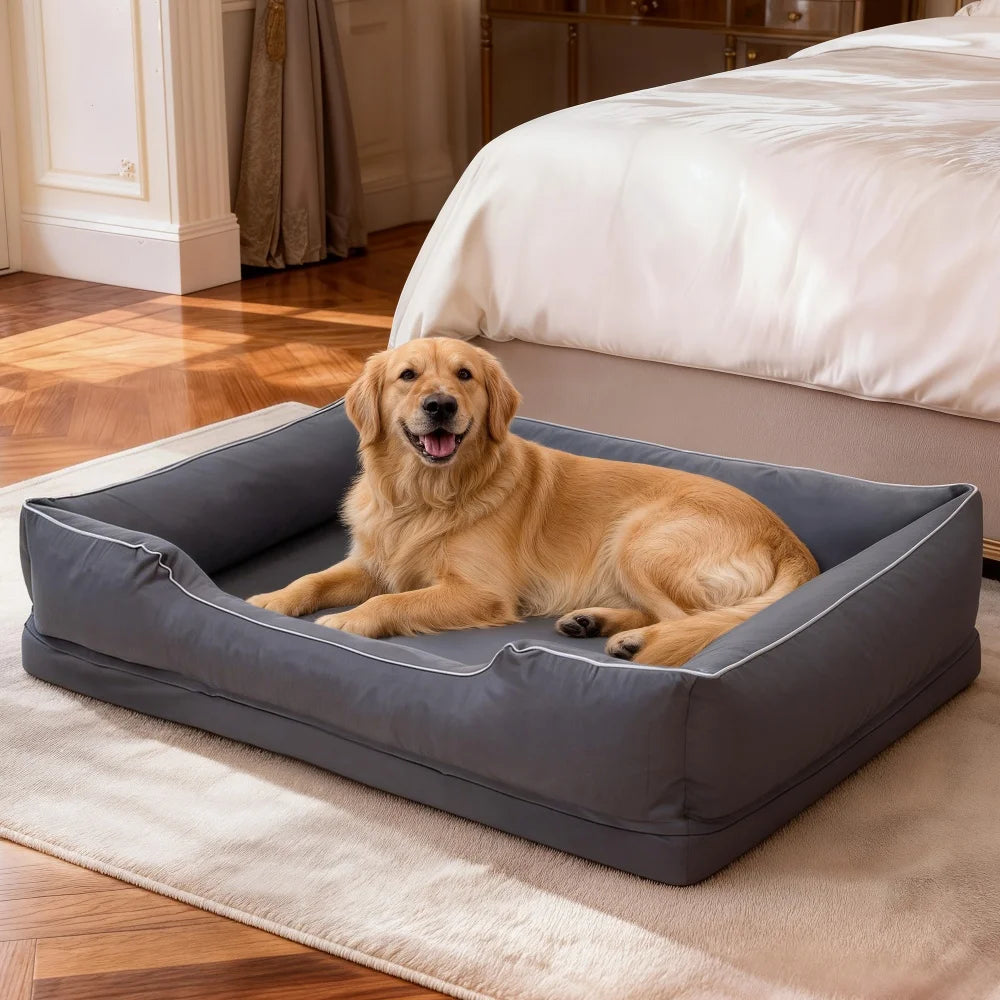 Borwart Orthopedic Dog Bed With Removable Waterproof Cover