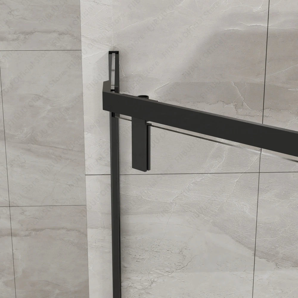 Slofy Neo Angle Frameless Shower Door With Tempered Glass Pivot Door