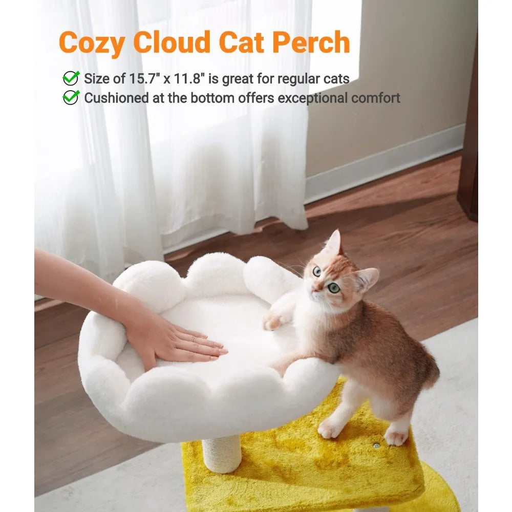 NBVCX Cat Tree Tower With Cozy Bed And Scratching Posts