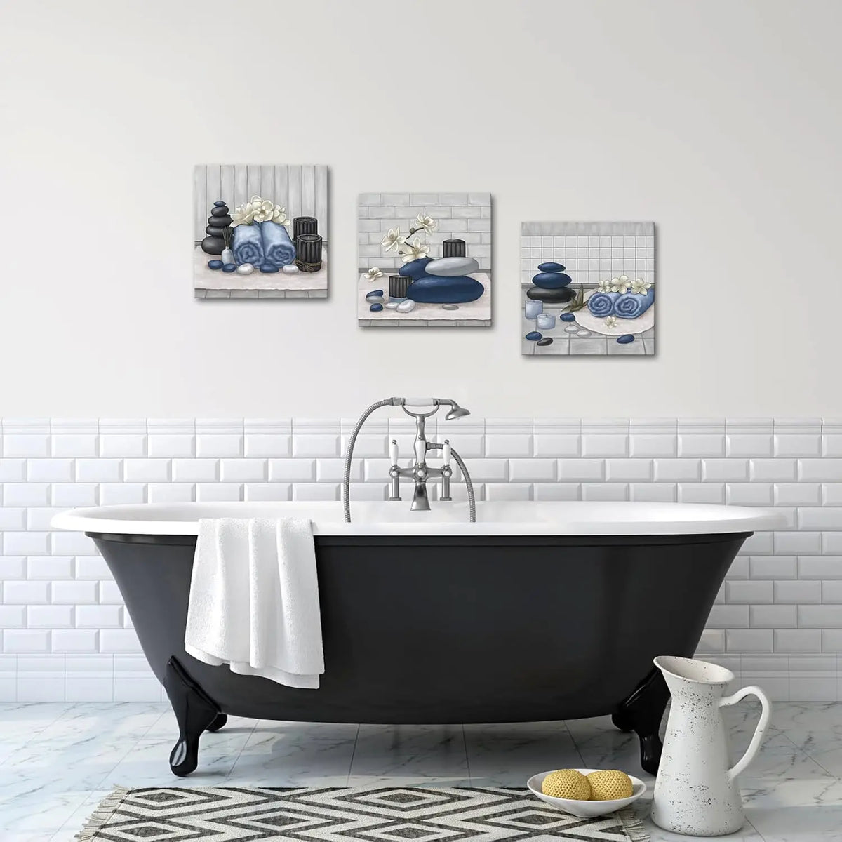 Premium Zen Stone Orchid Canvas Wall Art Print Collection