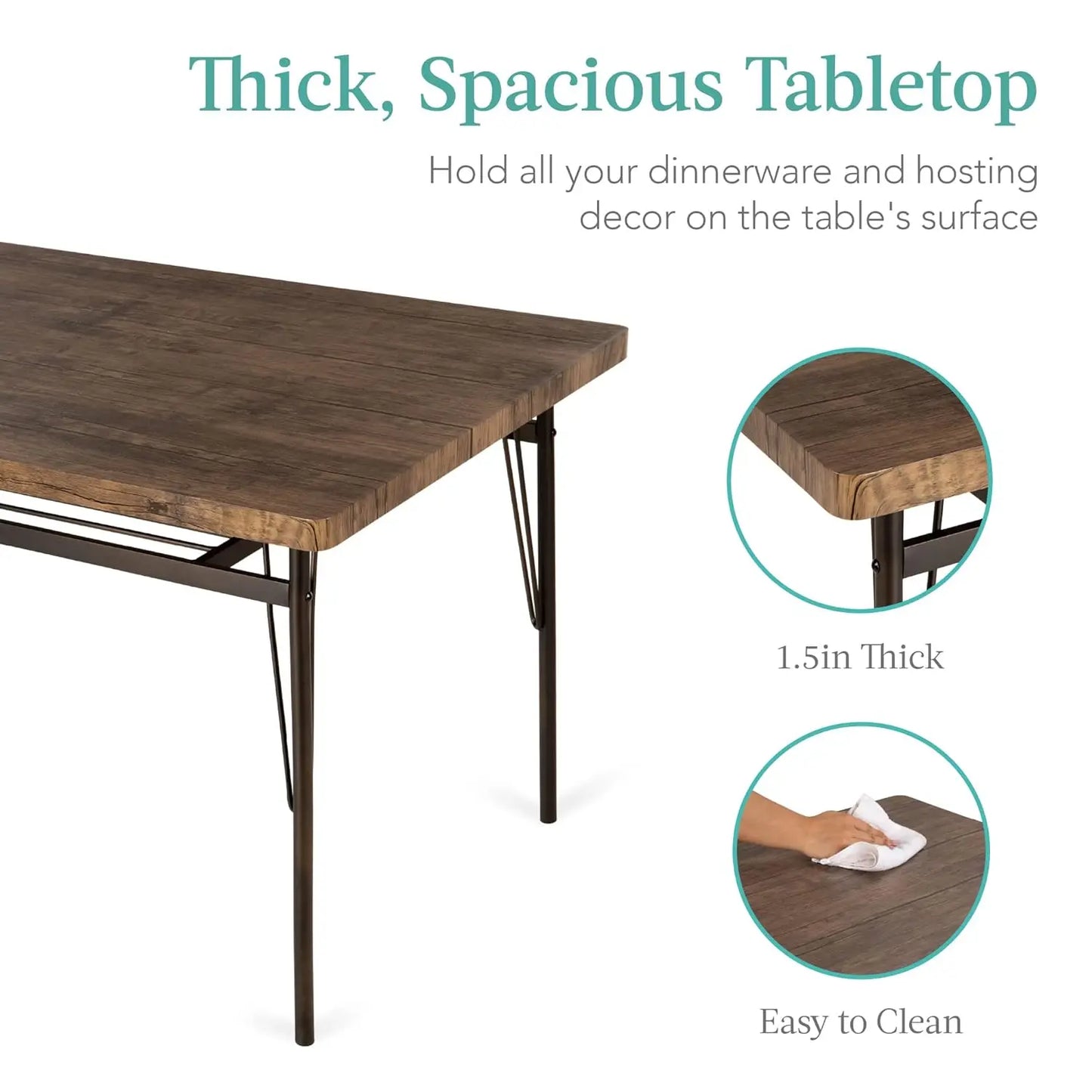 Modern Dining Set With Table Bench And Four Chairs
