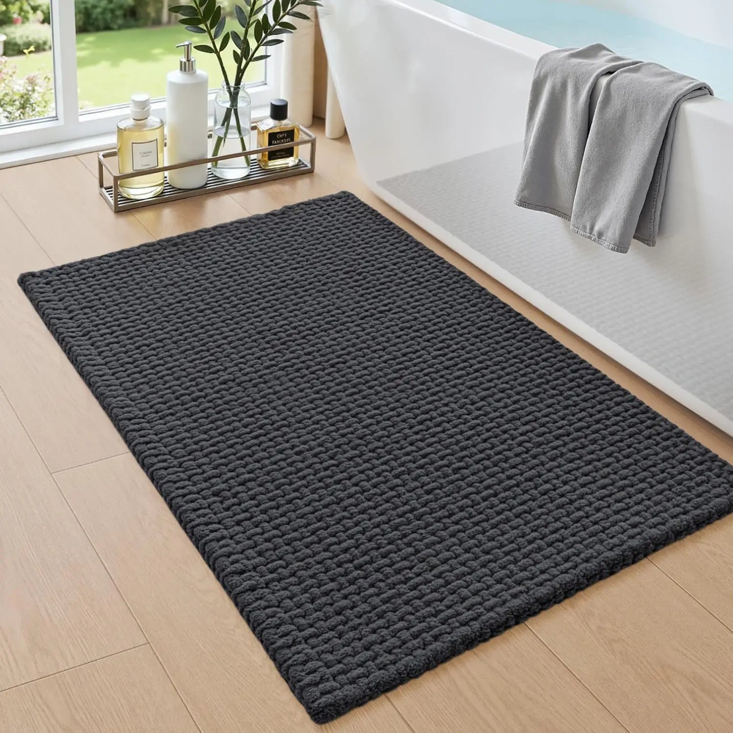 Non Slip Chenille Bath Mat For Tub And Shower