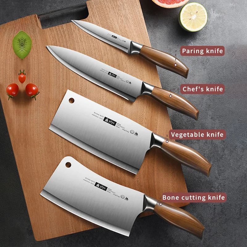 Professional Kitchen Knife Set Four Piece Stainless Steel Blades