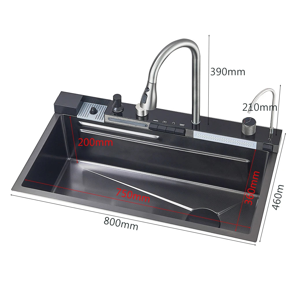 MYQualife Pia Smart Kitchen Sink Set With Digital Display Purifier