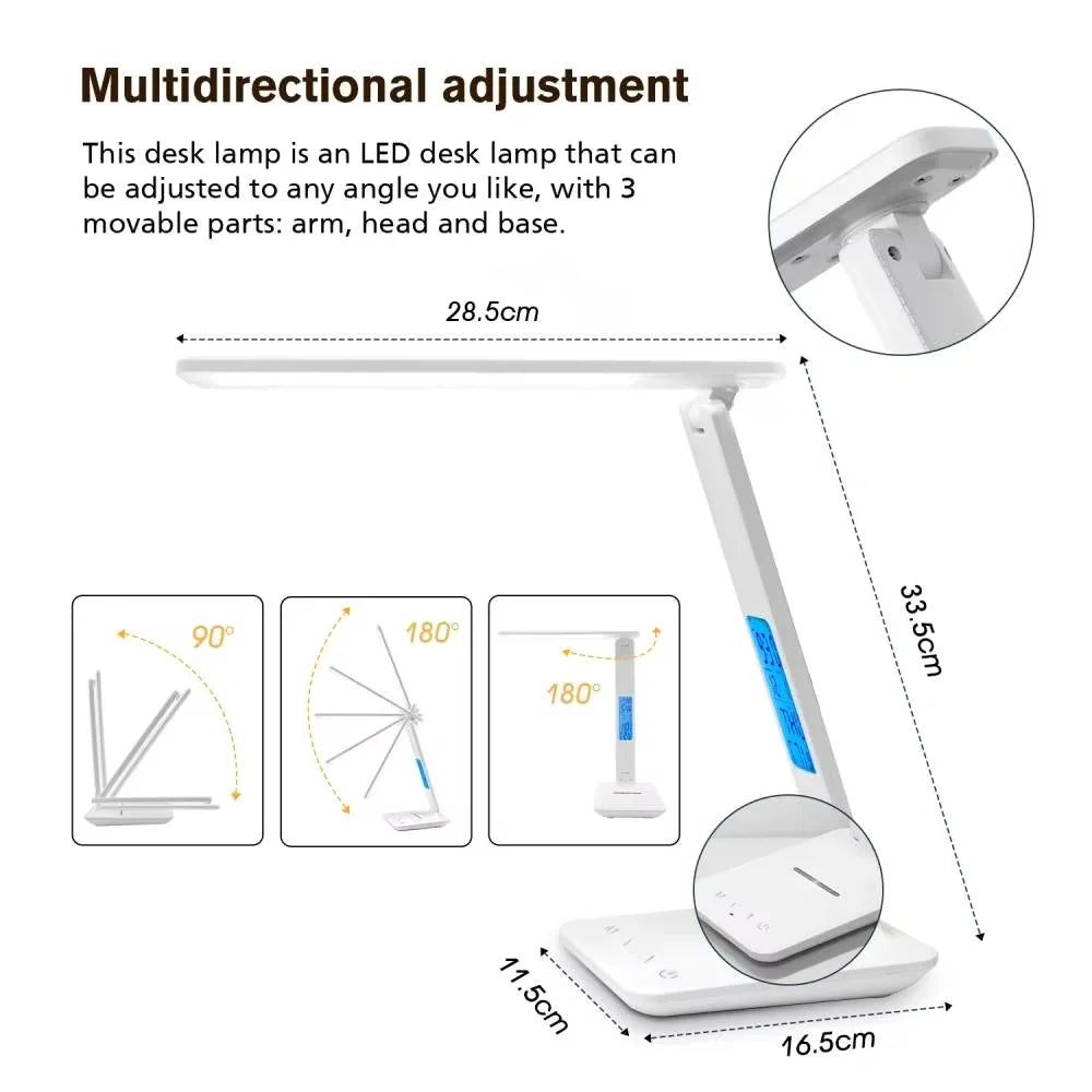 LAOPAO 10W Wireless Charging LED Desk Lamp With USB Port And Auto Timer