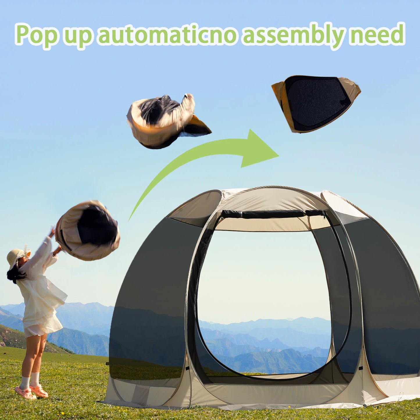 Pakicetus Instant Pop Up Screen Tent Mosquito Proof Outdoor Shelter