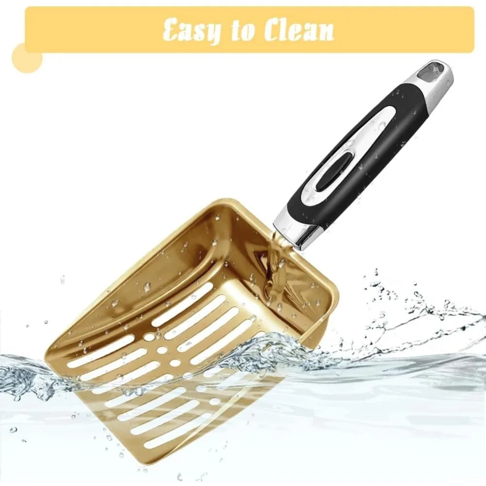 Stainless Steel Cat Litter Scoop Durable Mesh Scooper
