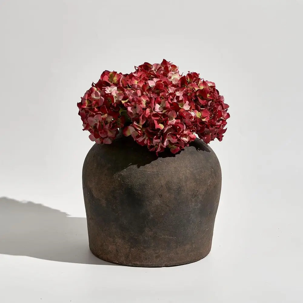 Zen Inspired Ceramic Vase for Rustic Decor and Floral Arrangements