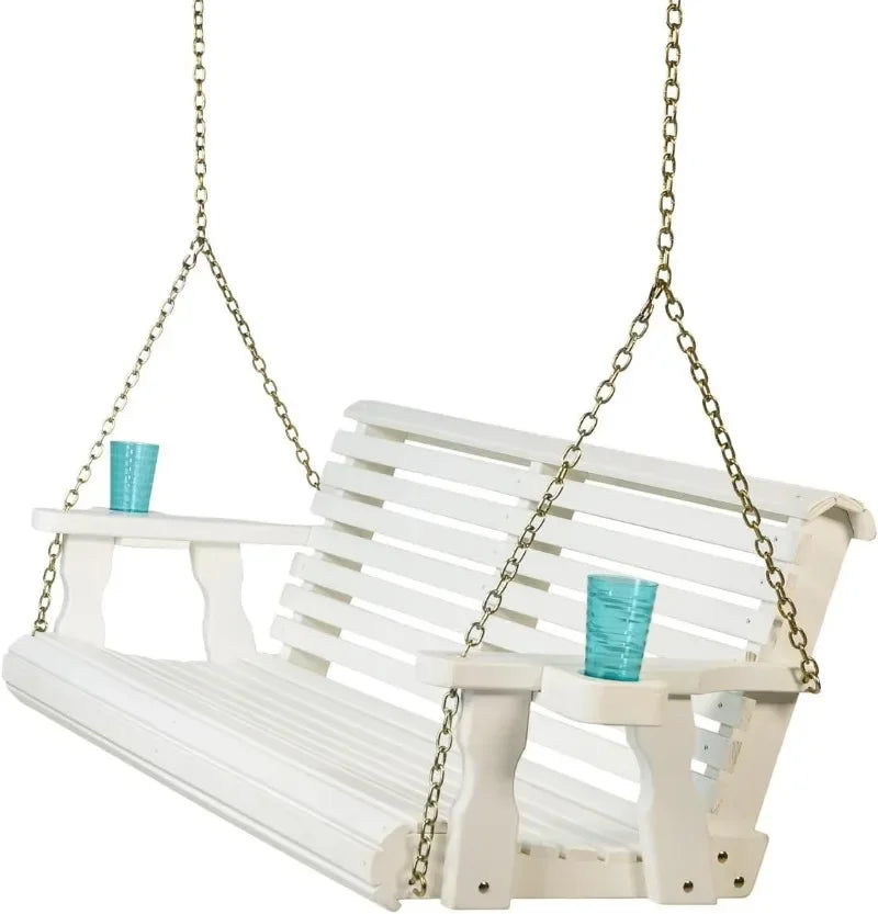 Casual Heavy Duty Porch Swing 700 Lb Capacity Cup Holders
