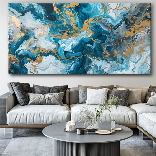 Abstract Canvas Wall Art Print For Living Room Decor