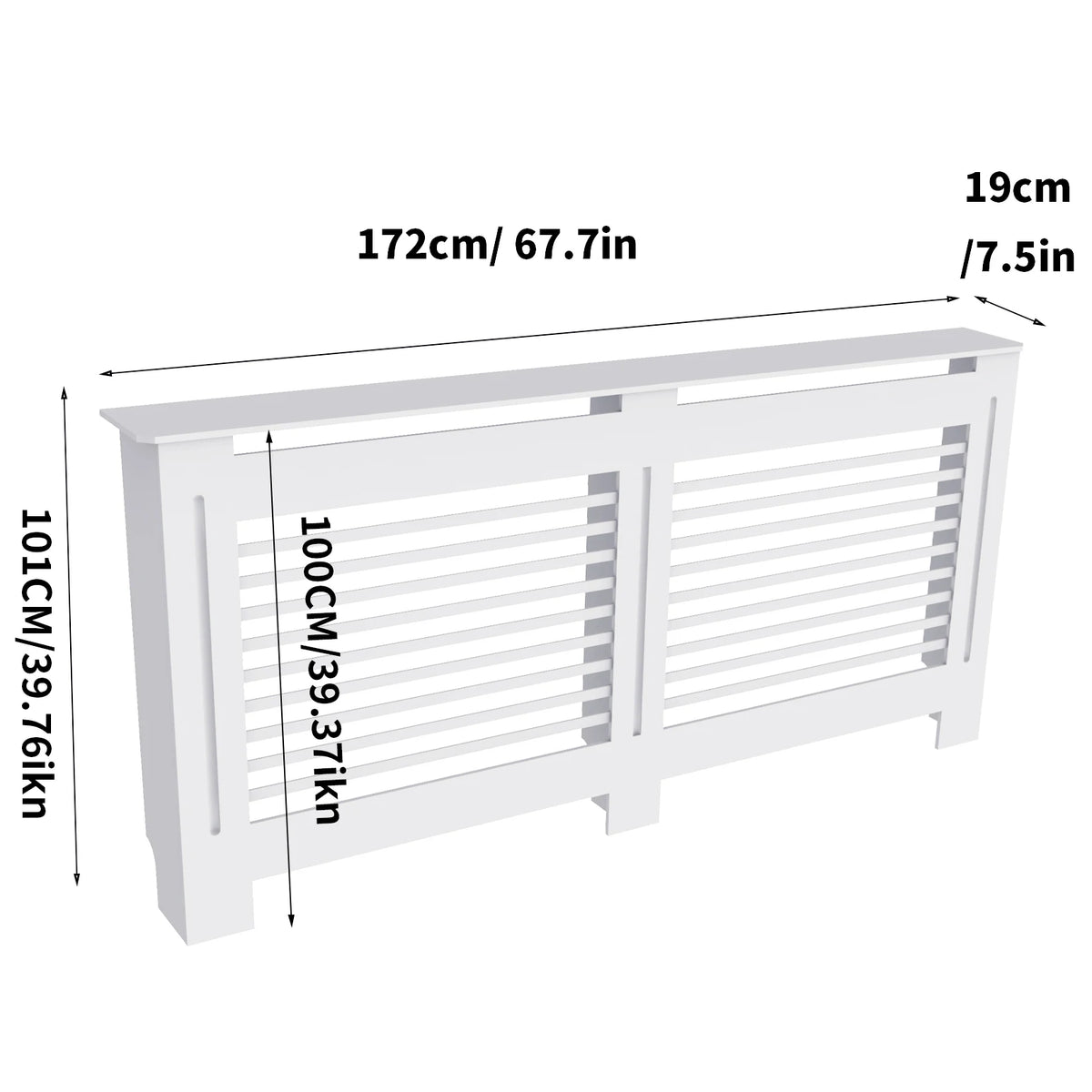Modern MDF Radiator Cover Cabinet With Strong Grill Shelf