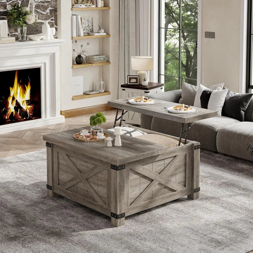 Lift Top Coffee Table With Storage For Living Room