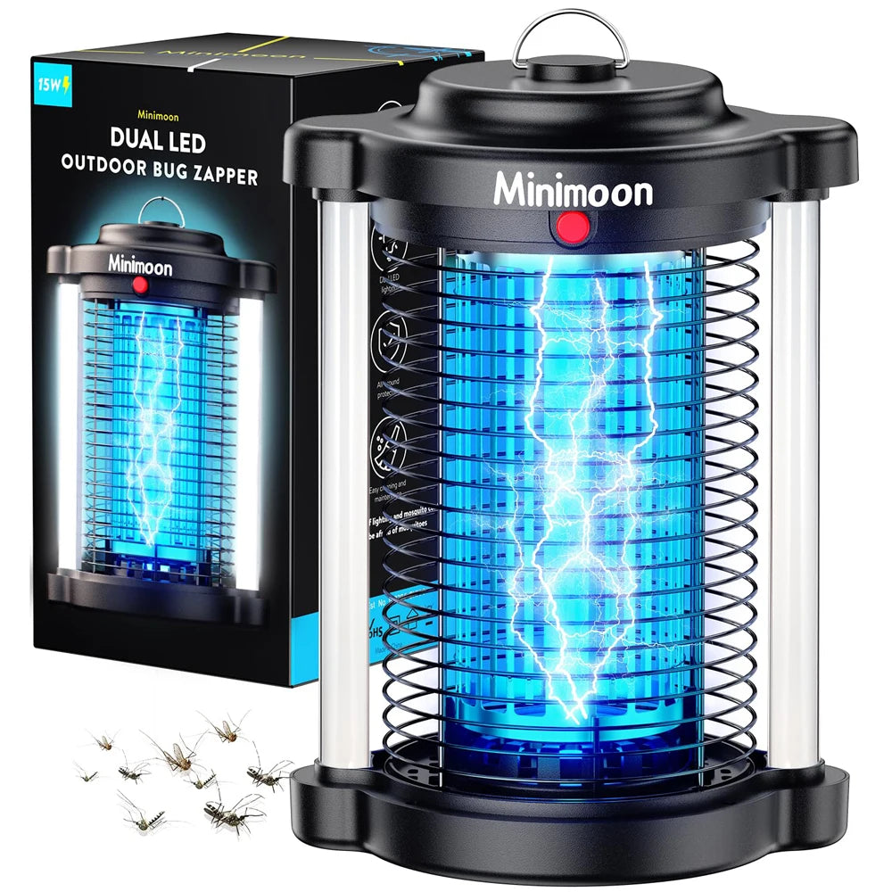 Minimoon Bug Zapper Outdoor 4200V Dual LED IPX4 Insect Trap
