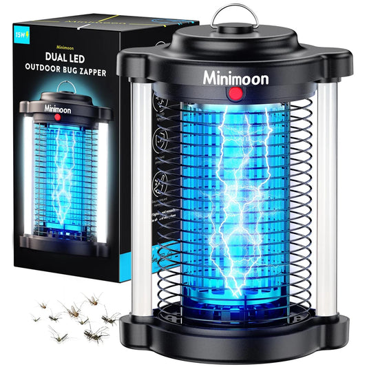 Minimoon Bug Zapper Outdoor 4200V Dual LED IPX4 Insect Trap