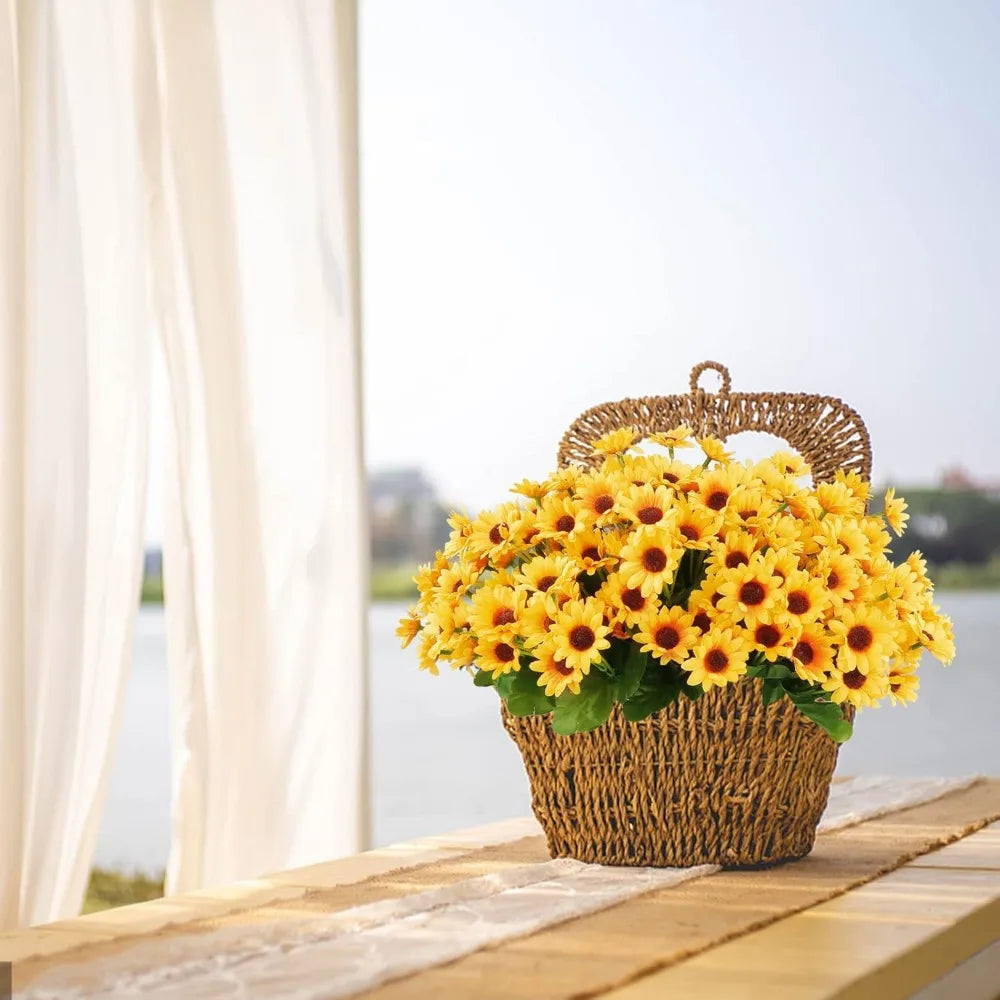 Sunflowers Artificial Flowers 10 Bunches UV Resistant Outdoor Indoor Decor