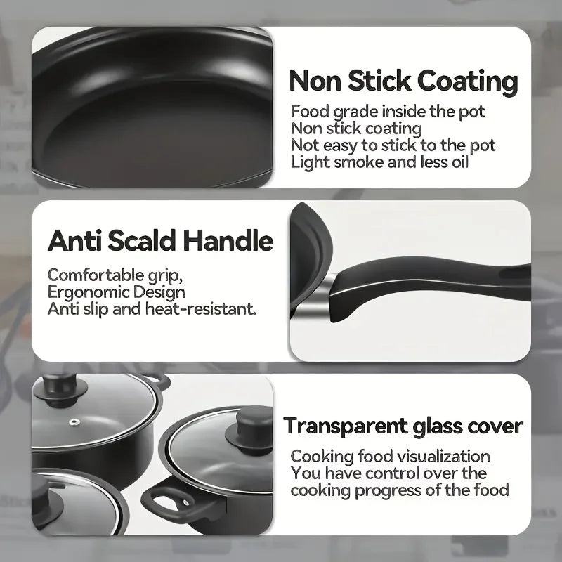 Aehome 13 Piece Nonstick Cookware Set With Accessories