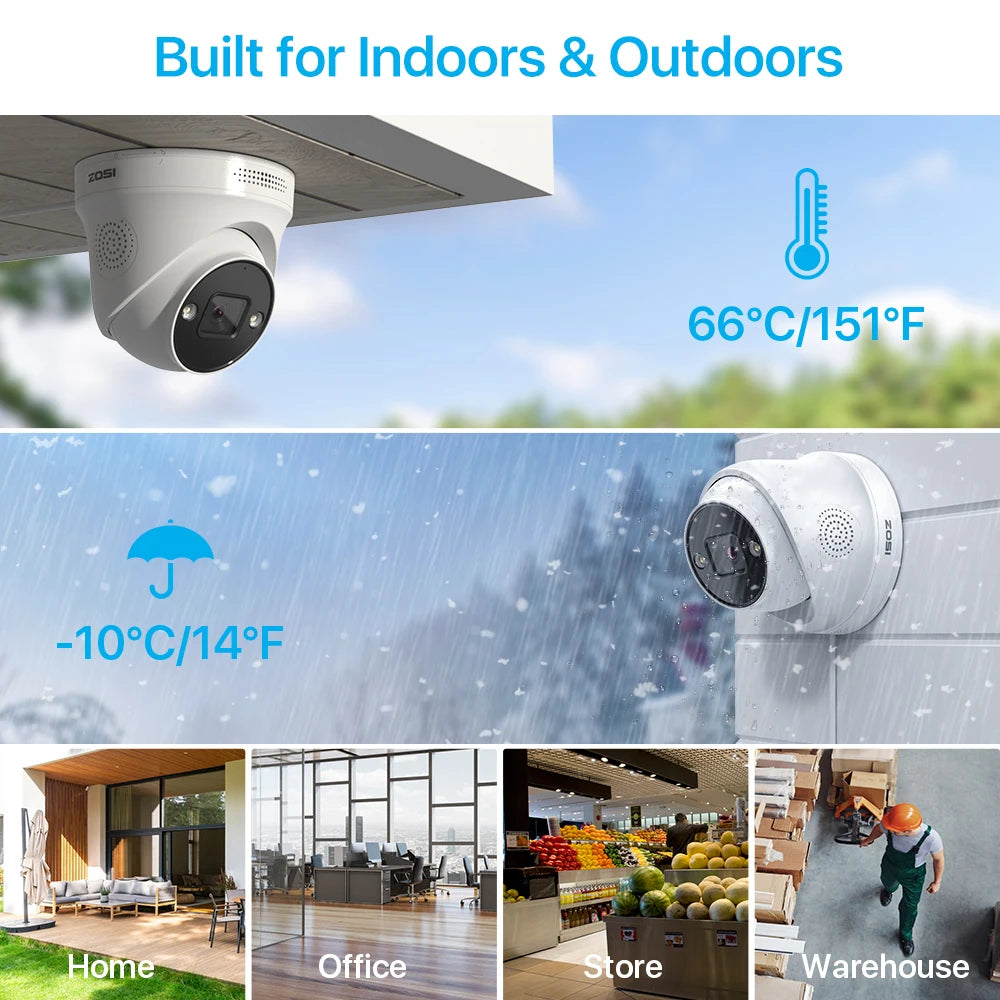 ZOSI 8 Channel 4K PoE Video Surveillance System With AI Face Detection