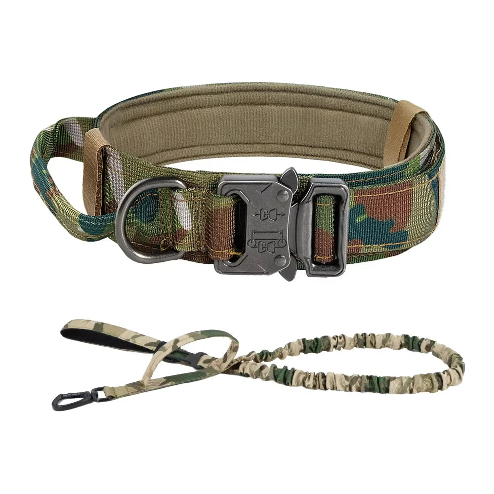 Dog Training Collar And Leash Set, Adjustable Tactical Collar