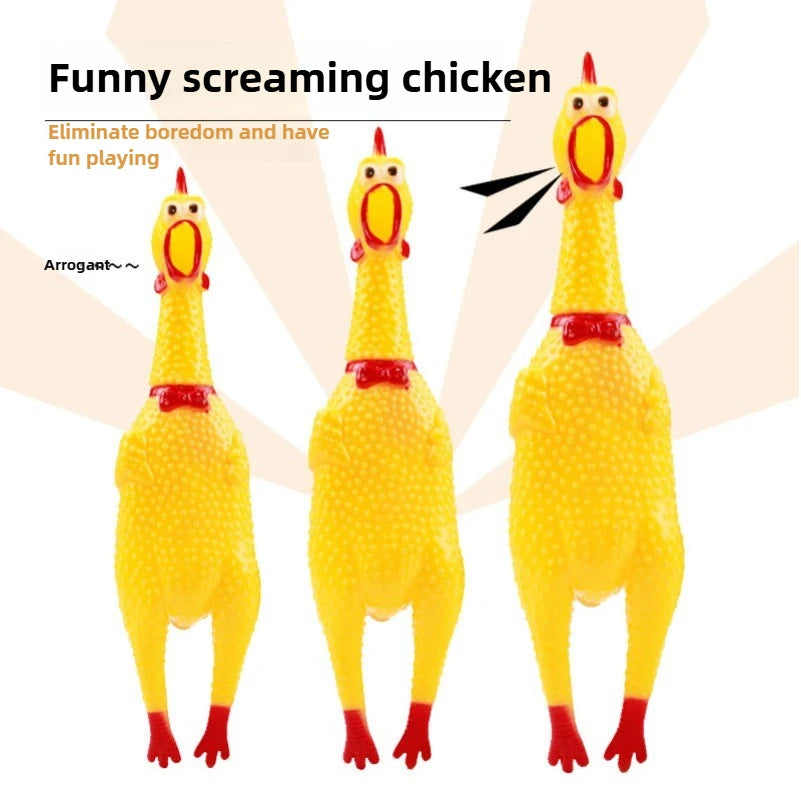 DKSTINYE Squeaky Chicken Pet Toy For Dogs Durable Chew Toy