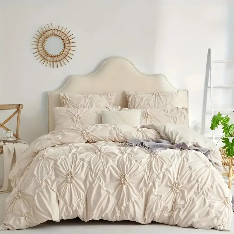 NONECN Bohemian Quilt Cover Set With Duvet And 2 Pillowcases