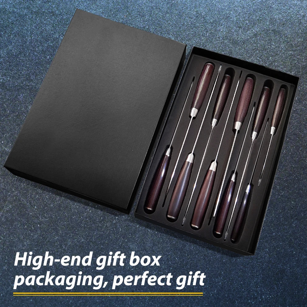 MDHAND Stainless Steel Chef Knife Set With Damascus Pattern