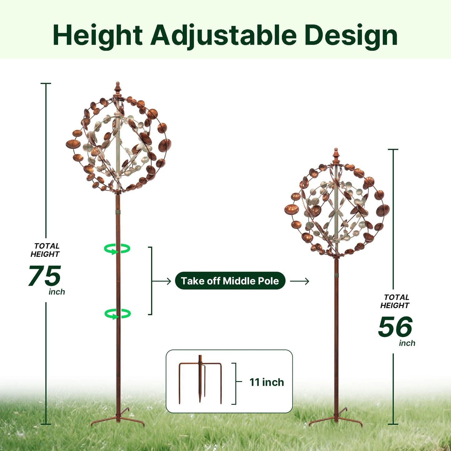 Wind Spinners Outdoor Metal Kinetic Sculptures For Garden