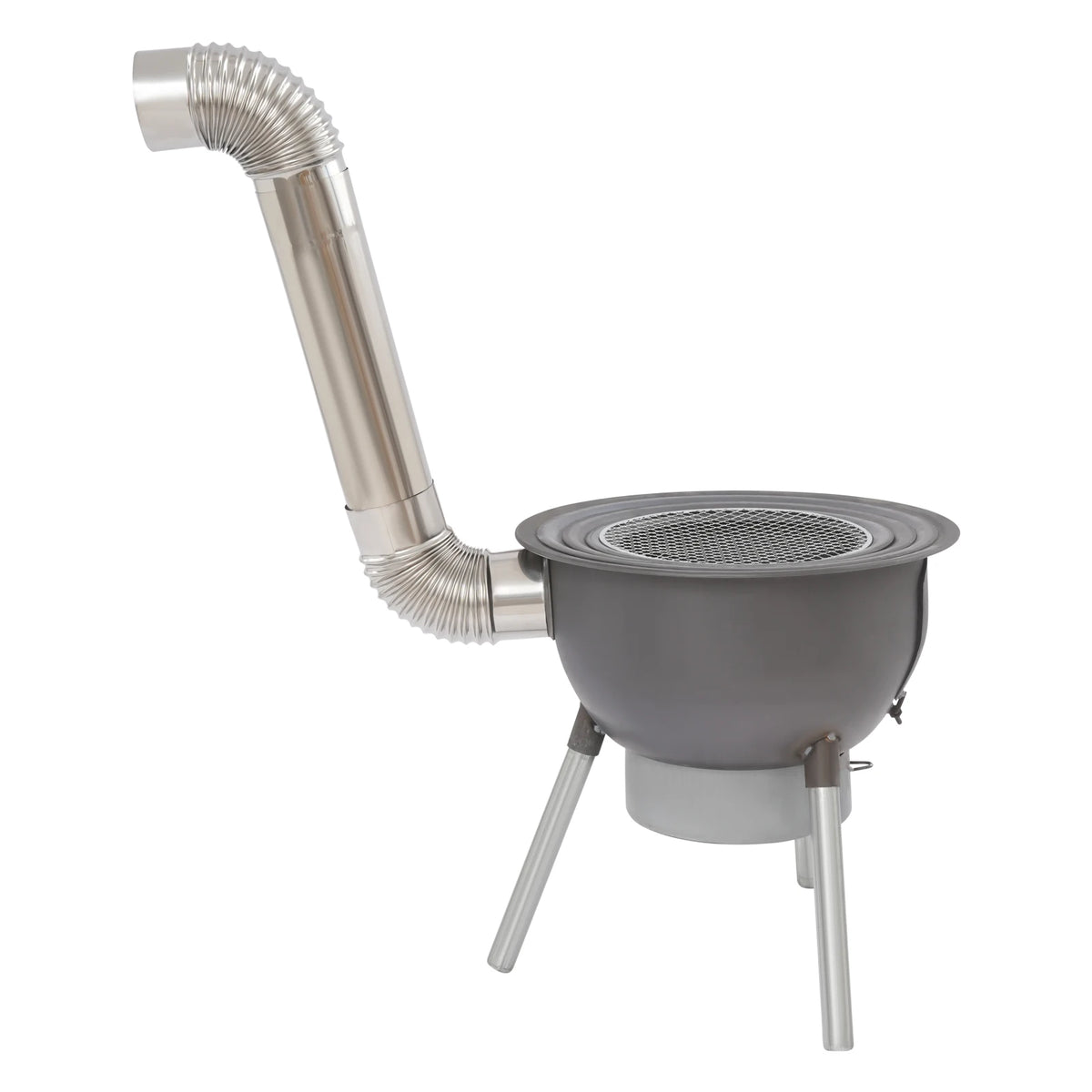 Portable Wood Burning Stove with Grill and Three Pot Rings