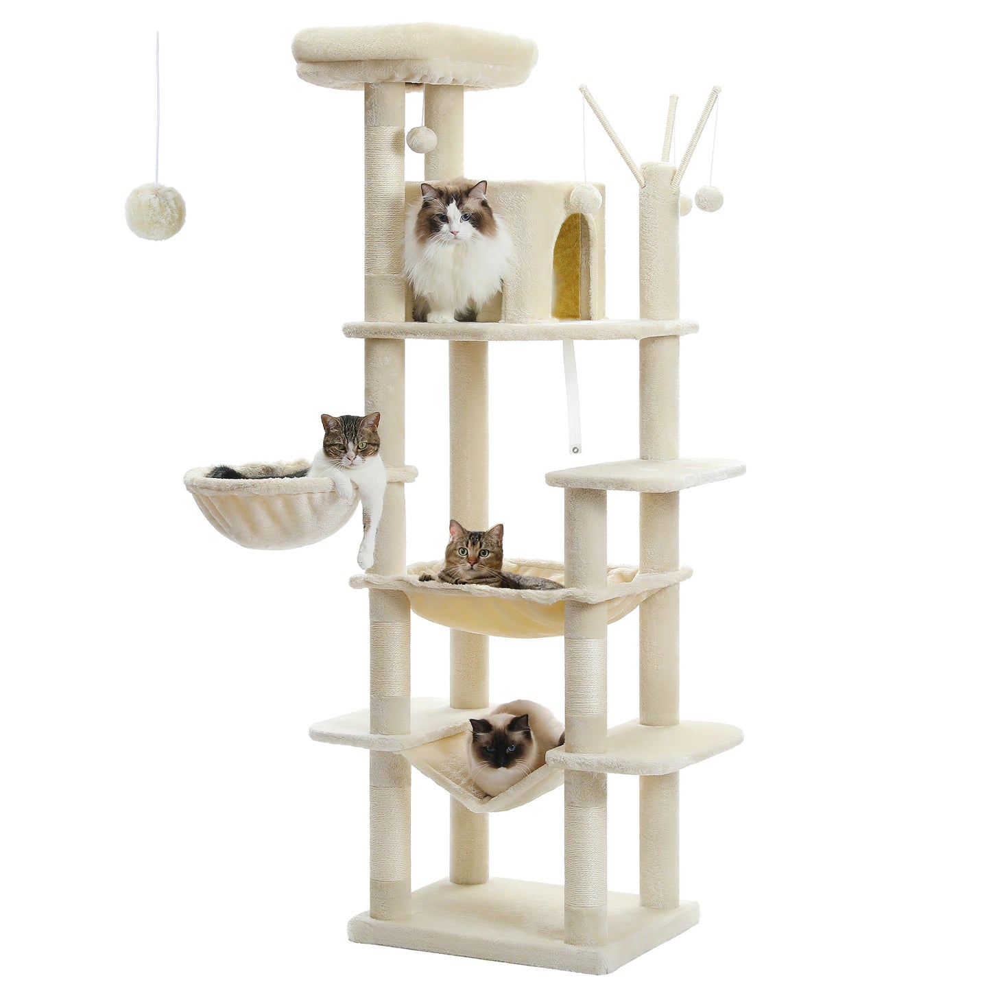 PAWZ Road Tall Cat Tree Large Multi Level Cat Condo