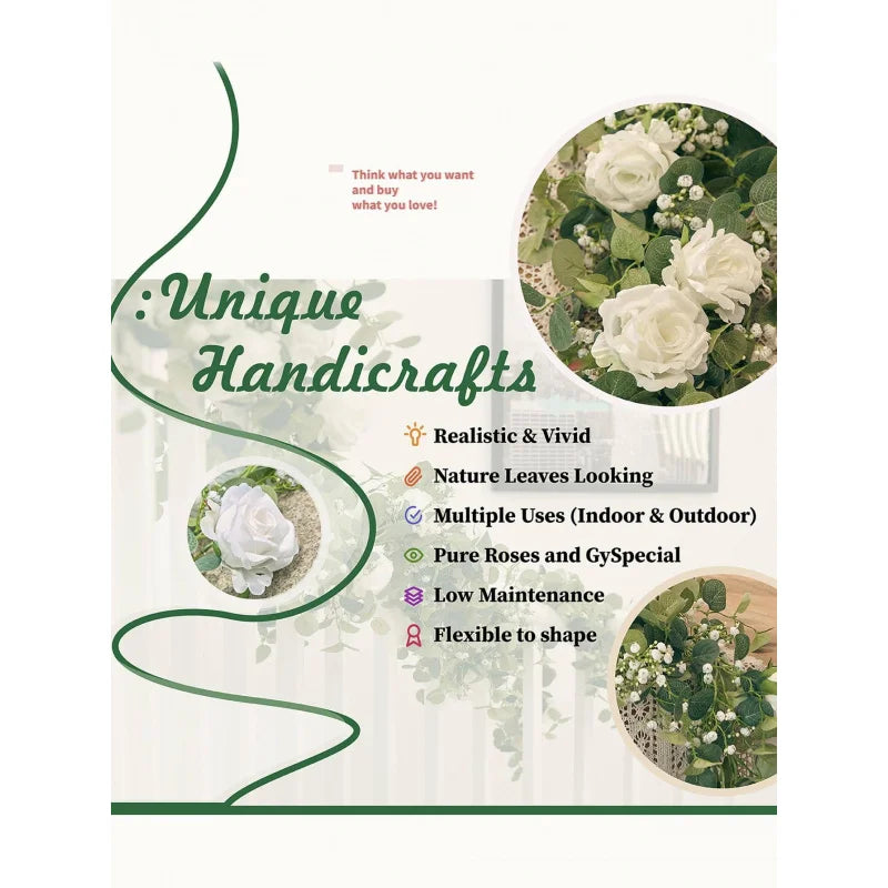 Artificial Flower Vine Garland for Party Decor Valentine Day